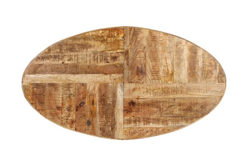Matbord 160x90x75 cm grovt mangoträ - Brun - Matbord & köksbord