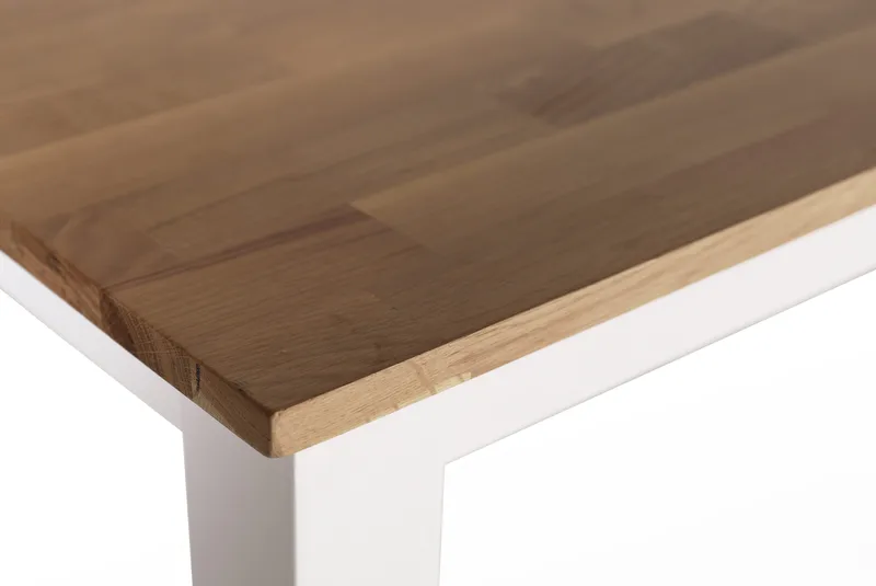 Matbord 180 cm - vit / oljad ek, Vit / Oljad Ek