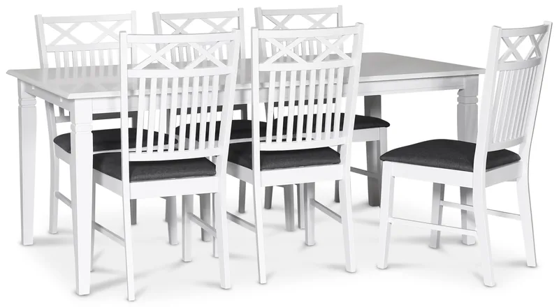 Matbord 180x95 cm vit - Sandhamn - Vit - Möbler - Bord & matgrupper - Matbord & köksbord