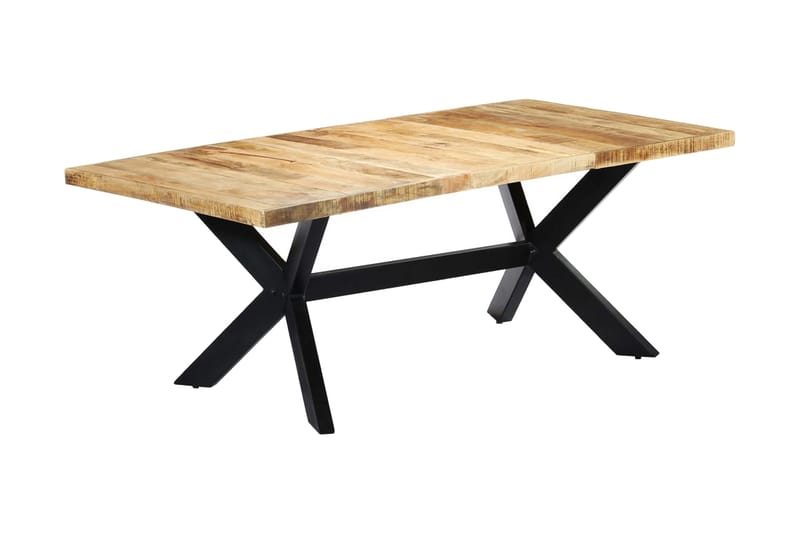 Matbord 200x100x75 cm massivt mangoträ - Brun - Matbord & köksbord