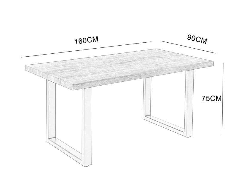 Matbord Aster 160x90 cm - Mörkbrun ek - Möbler - Bord & matgrupper - Matbord & köksbord