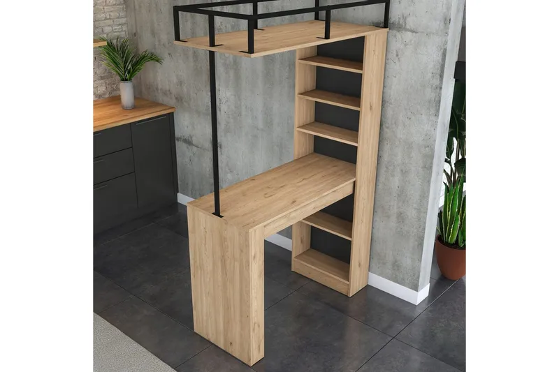 Matbord Beloumont Valnöt / Svart - Svart/Mörkbrun - Möbler - Bord & matgrupper - Matbord & köksbord