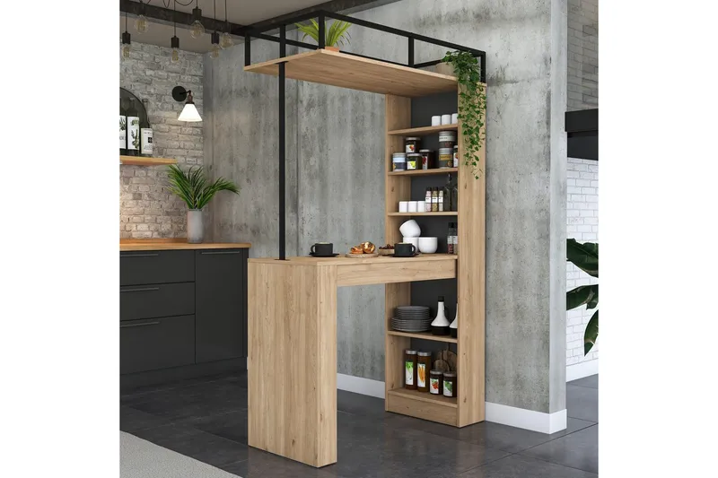 Matbord Beloumont Valnöt / Svart - Svart/Mörkbrun - Möbler - Bord & matgrupper - Matbord & köksbord