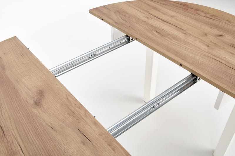 Matbord Berivan Runt Förlängningsbart Ø102 cm (102–142 cm) - Craft ek/vit - Möbler - Bord & matgrupper - Matbord & köksbord
