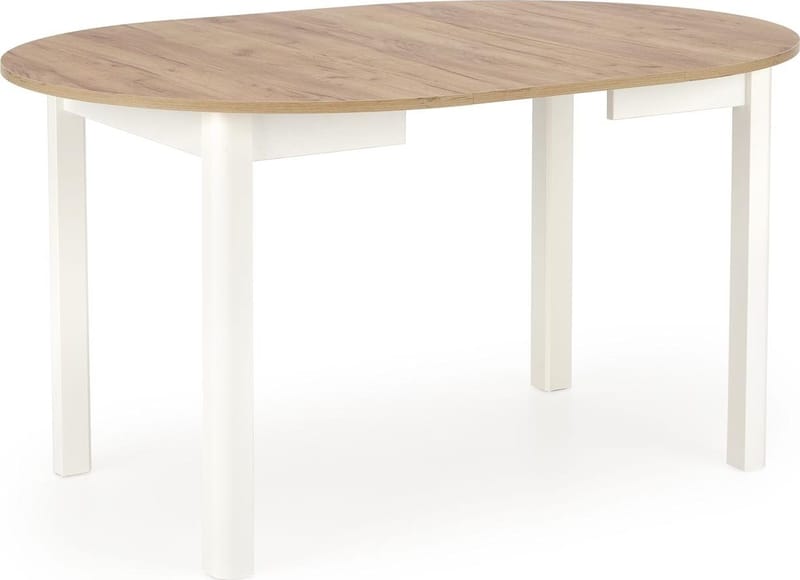 Matbord Berivan Runt Förlängningsbart Ø102 cm (102–142 cm) - Craft ek/vit - Möbler - Bord & matgrupper - Matbord & köksbord