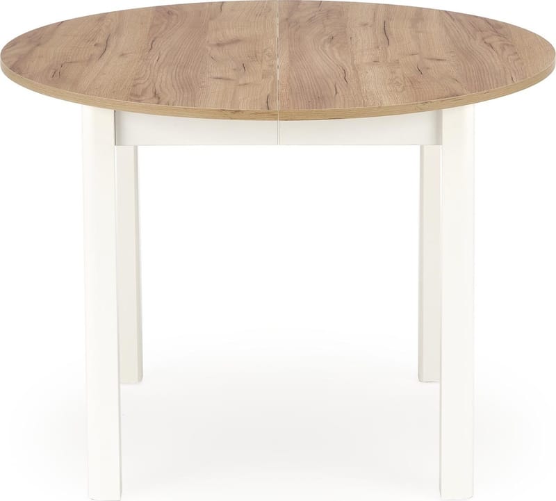 Matbord Berivan Runt Förlängningsbart Ø102 cm (102–142 cm) - Craft ek/vit - Möbler - Bord & matgrupper - Matbord & köksbord