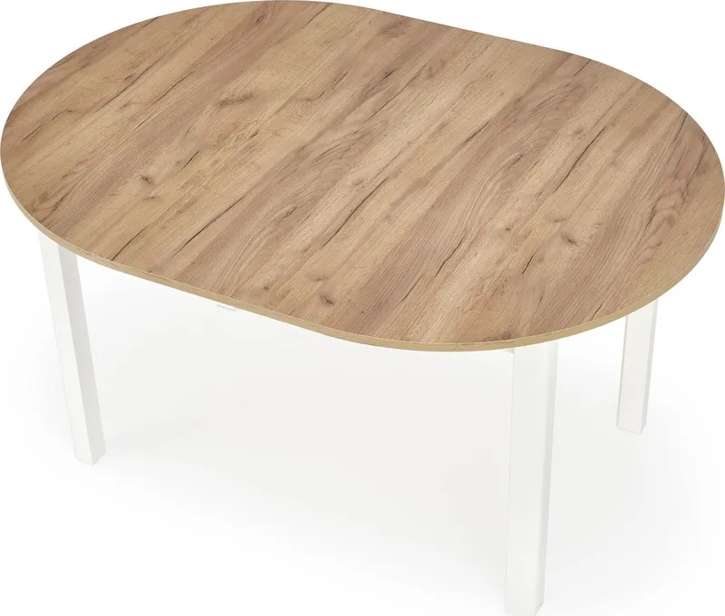 Matbord Berivan Runt Förlängningsbart Ø102 cm (102–142 cm) - Craft ek/vit - Möbler - Bord & matgrupper - Matbord & köksbord