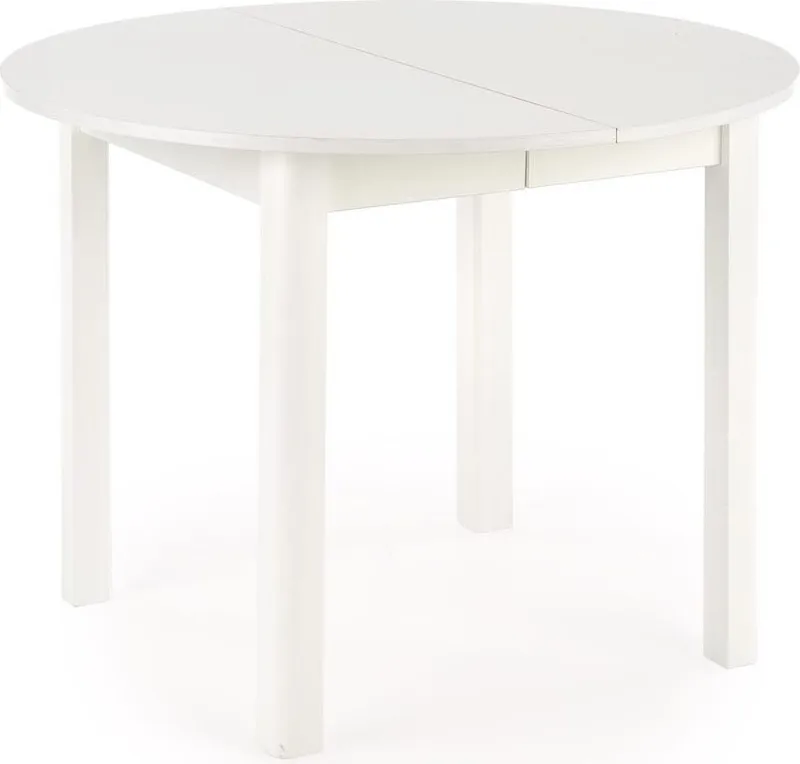 Matbord Berivan Runt Förlängningsbart 102–142 cm - Vit - Möbler - Bord & matgrupper - Matbord & köksbord