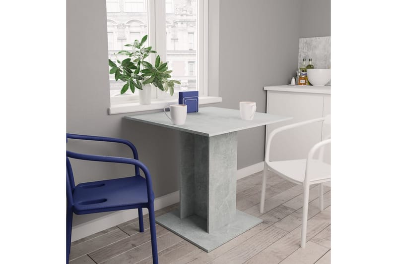 Matbord betonggrå 80x80x75 cm spånskiva - Grå - Matbord & köksbord