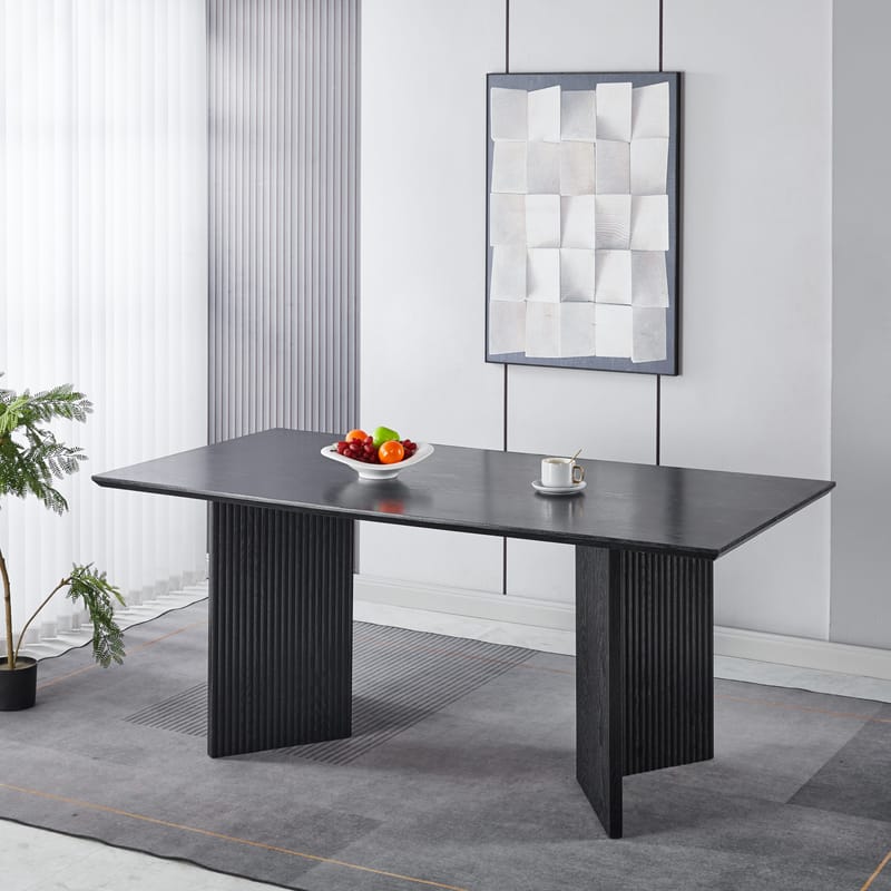 Matbord Crossby 180x90 cm - Svartbetsad ek - Möbler - Bord & matgrupper - Matbord & köksbord