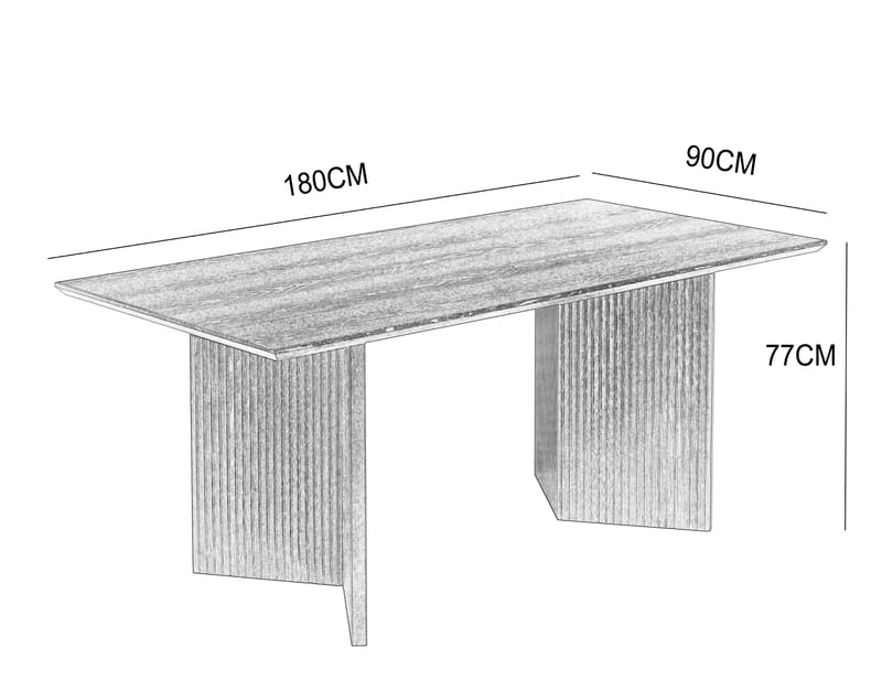 Matbord Crossby 180x90 cm - Svartbetsad ek - Möbler - Bord & matgrupper - Matbord & köksbord