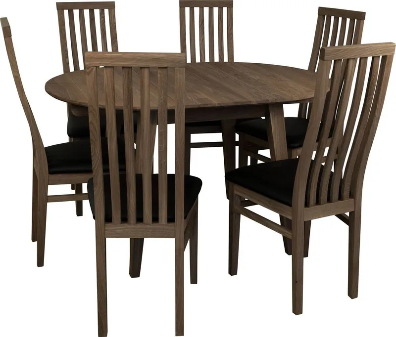 Matbord förlängningsbart 90-130x90 cm brunoljad ek - Genova - Brunoljad ek - Möbler - Bord & matgrupper - Matbord & köksbord