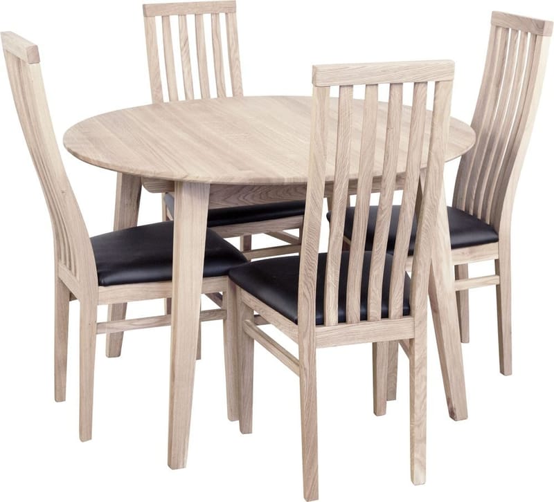 Matbord Genova förlängningsbart Ø110-160x110 cm whitewash oak - Whitewash Oak - Möbler - Bord & matgrupper - Matbord & köksbord