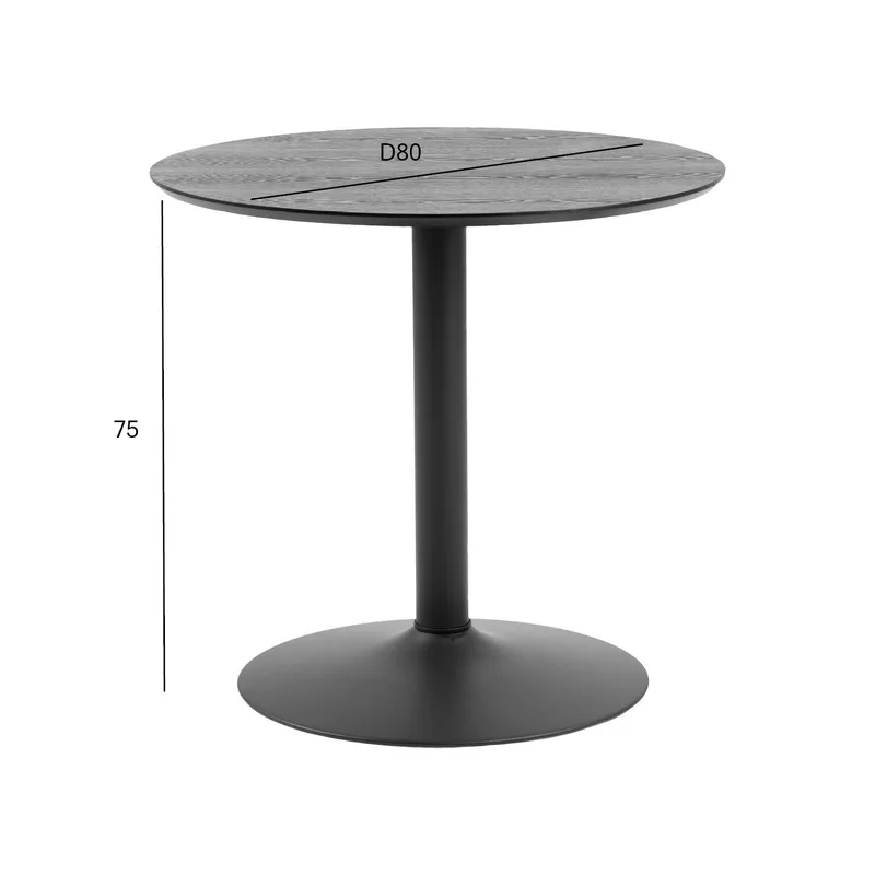 Matbord Ibiza svart 80x75 cm - Matt svart - Möbler - Bord & matgrupper - Matbord & köksbord