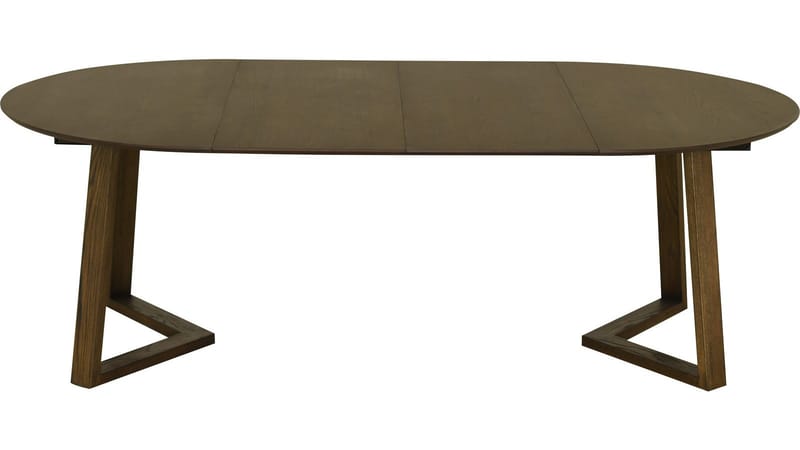 Matbord Jämtorrås ø130/230 cm - Brunlackad och vitpigmenterad ek - Möbler - Bord & matgrupper - Matbord & köksbord