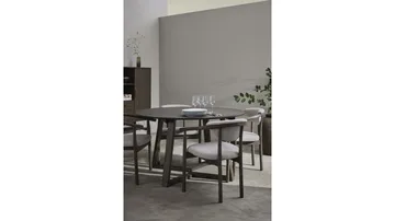 Matbord Jämtorrås ø130/230 cm - Brunlackad och vitpigmenterad ek - Möbler - Bord & matgrupper - Matbord & köksbord