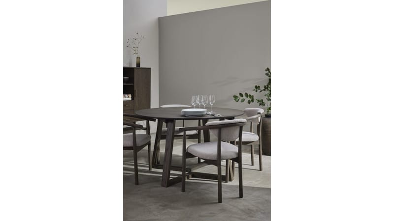 Matbord Jämtorrås ø130/230 cm - Brunlackad och vitpigmenterad ek - Möbler - Bord & matgrupper - Matbord & köksbord