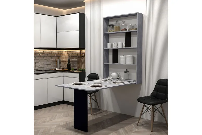 Abi Matbord 203 cm Sten - Svart/Grå - Möbler - Bord & matgrupper - Matbord & köksbord