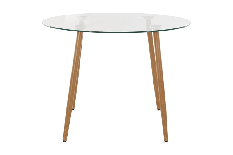 Abia Matbord 100 cm Runt Glas, Brun