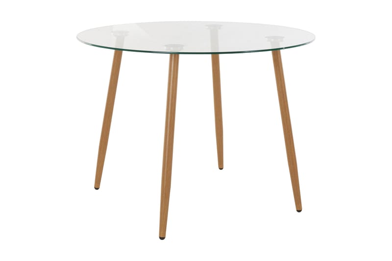 Abia Matbord 100 cm Runt Glas - Brun - Möbler - Bord & matgrupper - Matbord & köksbord