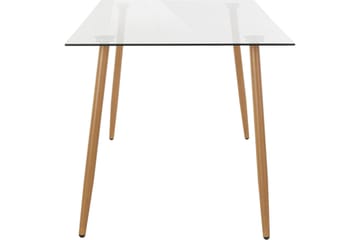 Abia Rektangulärt Matbord 140 cm med Trä- och Ekutseende - Transparent - Möbler - Bord & matgrupper - Matbord & köksbord
