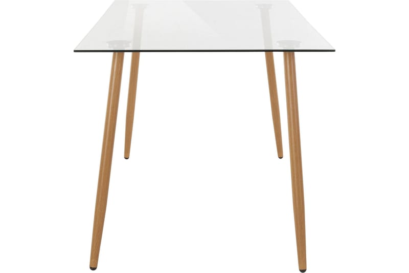 Abia Rektangulärt Matbord 140 cm med Trä- och Ekutseende - Transparent - Möbler - Bord & matgrupper - Matbord & köksbord