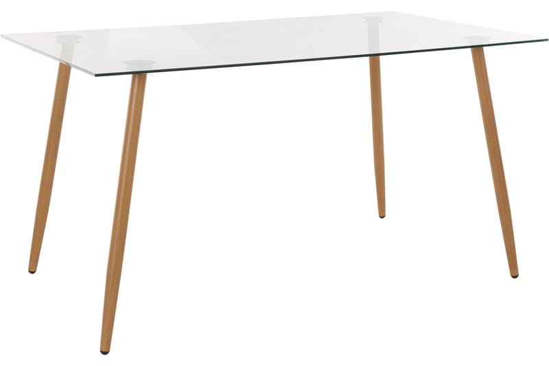 Abia Rektangulärt Matbord 140 cm med Trä- och Ekutseende - Transparent - Möbler - Bord & matgrupper - Matbord & köksbord