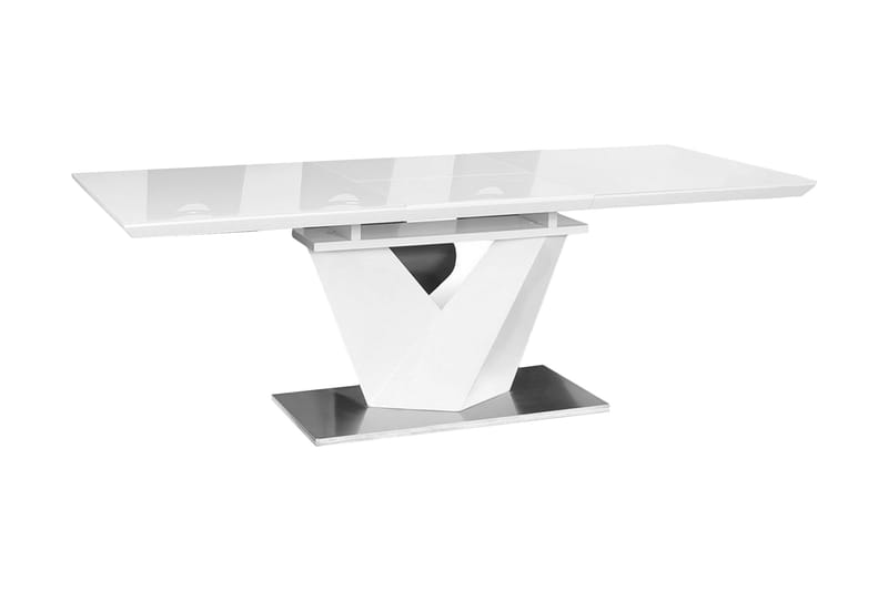 Alaras Matbord 160 cm - Glas/Vit - Möbler - Bord & matgrupper - Matbord & köksbord