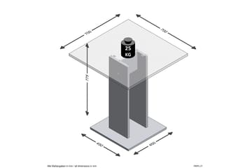 Bandol Litet Kvadratiskt Matbord 70 cm med Betongutseende - Betonggrå - Möbler - Bord & matgrupper - Matbord & köksbord