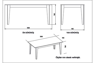 Bascle Matbord 180 cm - Vit - Möbler - Bord & matgrupper - Matbord & köksbord