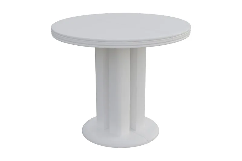 Blumea Litet Utdragbart Runt Matbord 90 cm, Vit