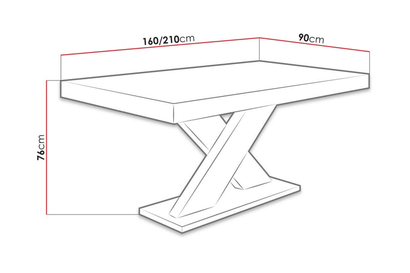 Bombax Matbord 160x90x78 cm - Ek - Matbord & köksbord