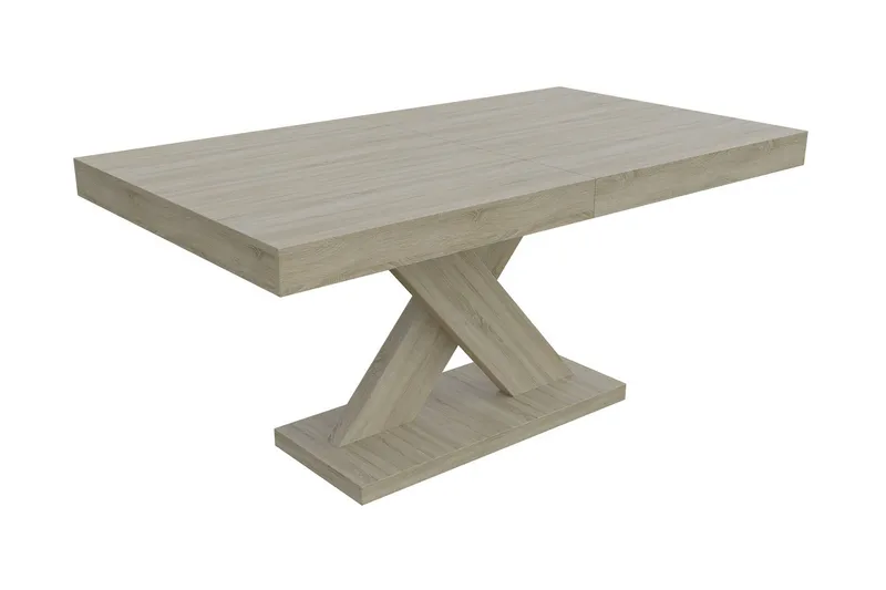 Bombax Utdragbart Rektangulärt Matbord 160–210 cm i Trä med Ekutseende, Beige