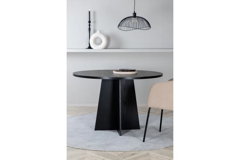 Bootcut Matbord 110 cm Runt - Svart - Möbler - Bord & matgrupper - Matbord & köksbord
