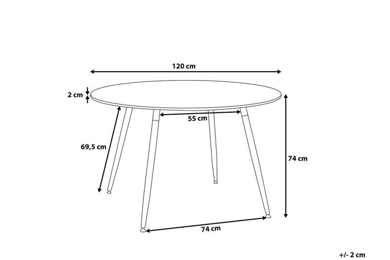 Bovio Runt Matbord 120 cm i Trä - Svart - Möbler - Bord & matgrupper - Matbord & köksbord