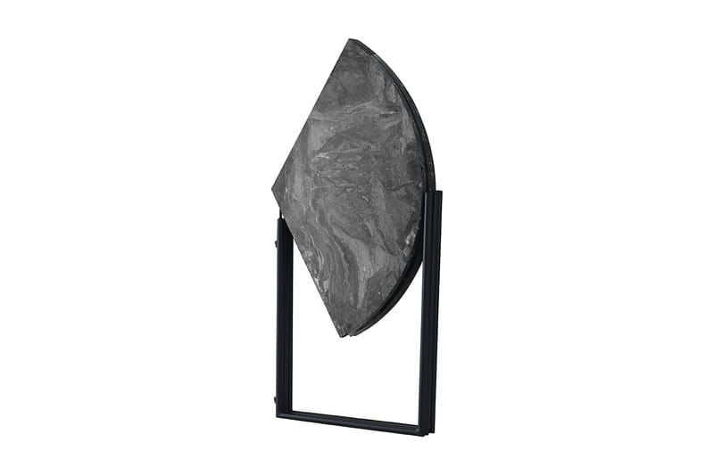 Buluca Runt Matbord 100 cm i Trä med Marmor- och Metallutseende - Mörkgrå - Möbler - Bord & matgrupper - Matbord & köksbord