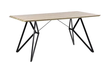 Buscot Matbord 160 cm - Ljust Trä/Svart - Möbler - Bord & matgrupper - Matbord & köksbord