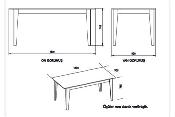 Cofield Matbord 180 cm - Svart - Möbler - Bord & matgrupper - Matbord & köksbord
