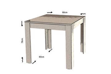 Comfortale Bord - Vit/Beige - Möbler - Bord & matgrupper - Matbord & köksbord