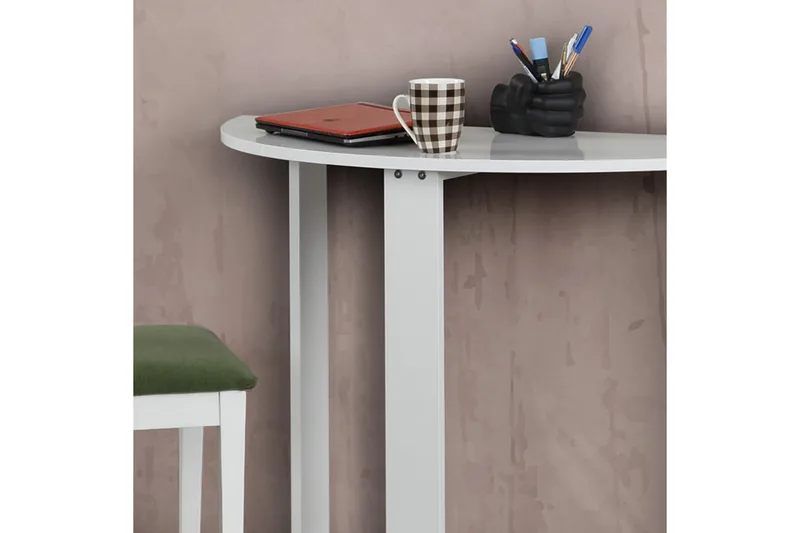 Comfortale Halvrunt Matbord 106 cm i Trä - Vit - Möbler - Bord & matgrupper - Matbord & köksbord