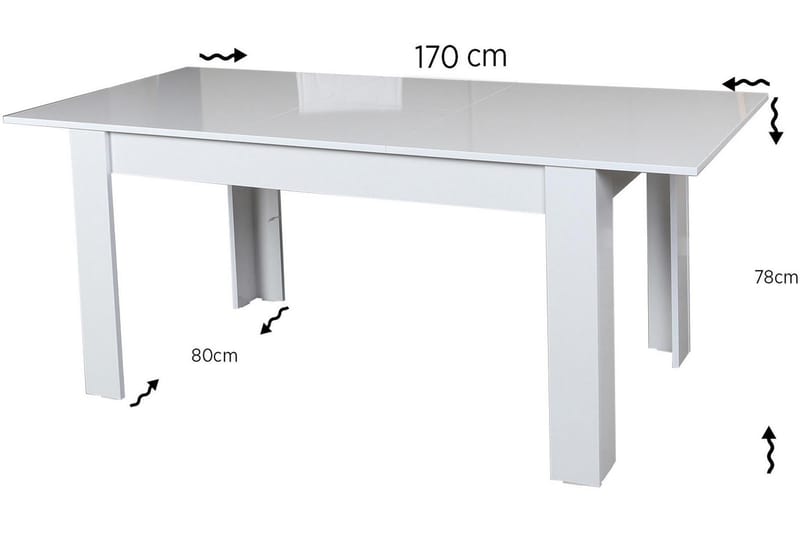 Comfortale Matbord Förlängningsbart - Vit - Möbler - Bord & matgrupper - Matbord & köksbord