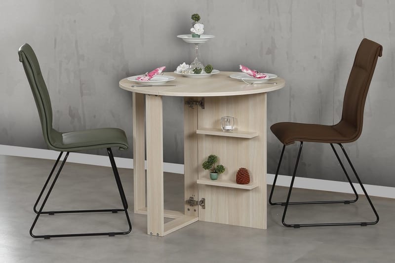 Comfortale Matbord Runt Hopfällbart - Ek - Möbler - Bord & matgrupper - Matbord & köksbord