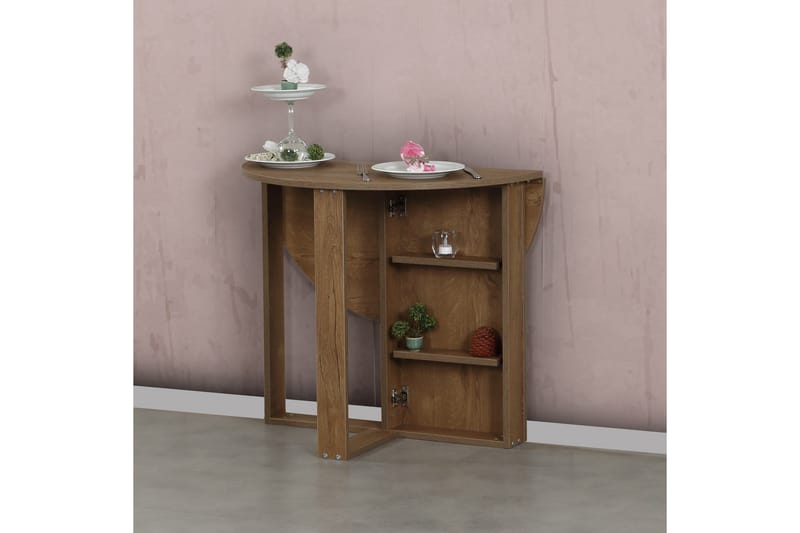 Comfortale Matbord Runt Hopfällbart - Mörk Ek - Möbler - Bord & matgrupper - Matbord & köksbord