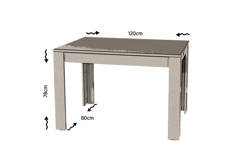 Comfortale Rektangulärt Matbord 120 cm i Trä med Ekutseende - Brun - Möbler - Bord & matgrupper - Matbord & köksbord