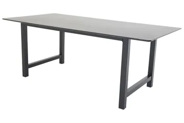 Count Stort Rektangulärt Matbord 220 cm med Mörkt Trä- och Metallutseende - Svart - Möbler - Bord & matgrupper - Matbord & köksbord