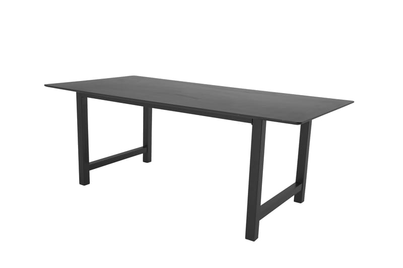 Count Stort Rektangulärt Matbord 220 cm med Mörkt Trä- och Metallutseende - Svart - Möbler - Bord & matgrupper - Matbord & köksbord