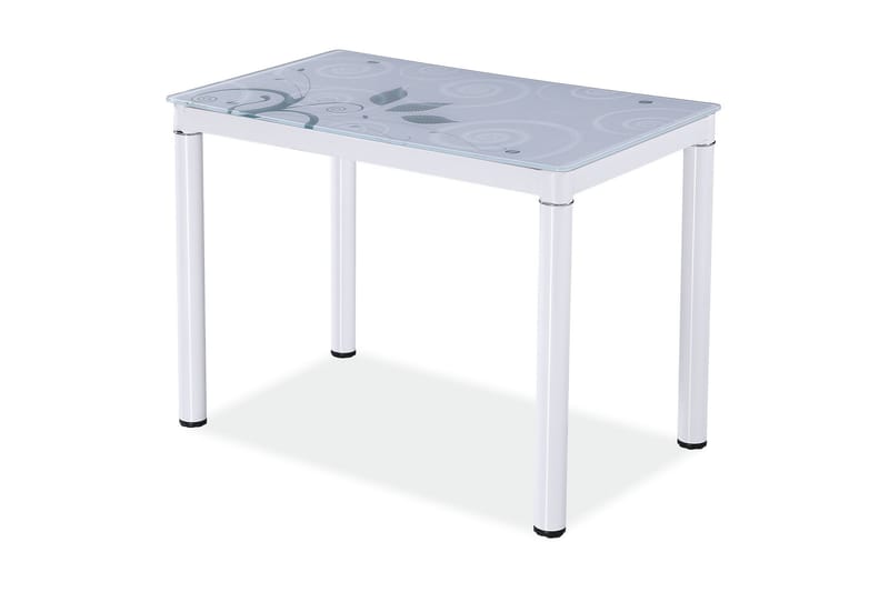 Damara Matbord 100 cm - Glas/Vit - Möbler - Bord & matgrupper - Matbord & köksbord