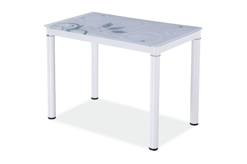 Damara Matbord 80 cm - Glas/Vit - Möbler - Bord & matgrupper - Matbord & köksbord