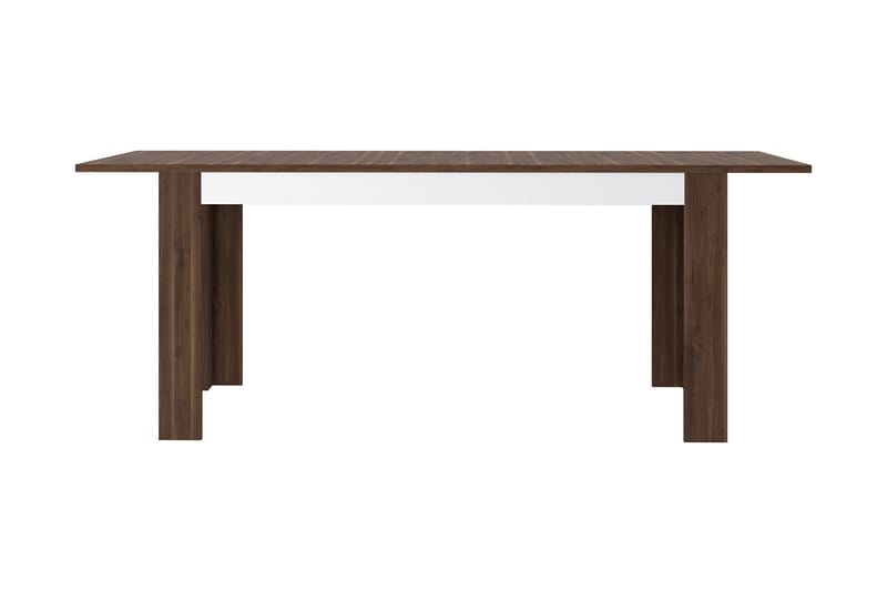 Delchevo Förlängningsbart Matbord 160 cm - Brun/Vit - Matbord & köksbord