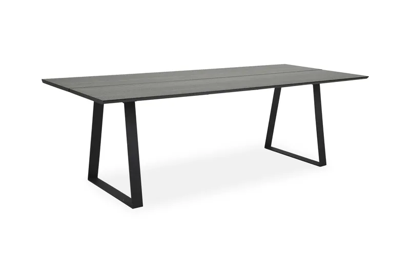 Delera Rektangulärt Matbord 190 cm i Trä med Ask- och Metallutseende - Svart - Möbler - Bord & matgrupper - Matbord & köksbord